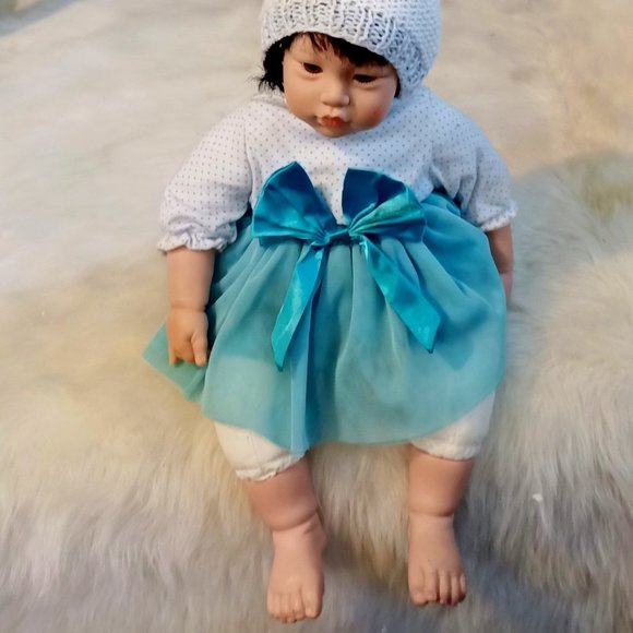 Other - Vintage Jointed Baby Doll Acrylic Brown Eyes